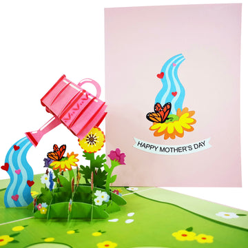 Mother's Day Watering Can 3D Pop Up Card UK